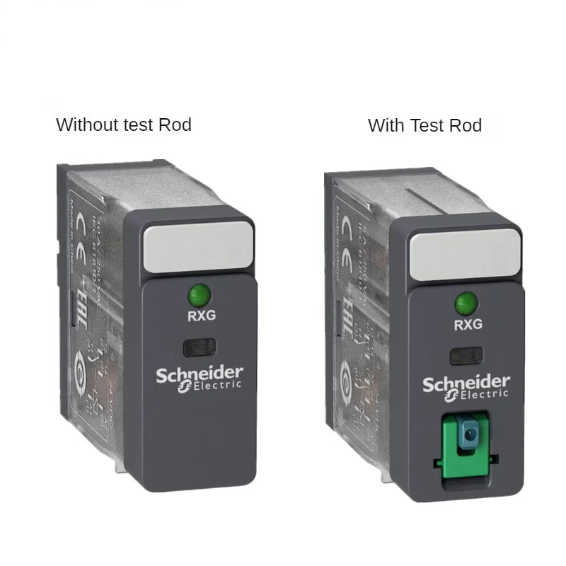 Relè interfaccia Schneider Relè Rxg22bd Rxg23bd Rxg12bd con pulsante di prova Relè Rxg24vdc Base da 8 piedi