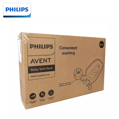 Philips Avent Malta Grey, struttura per l’igiene del neonato, realizzata in PP+TPE, resistente al calore, adatta a tutti i lavandini, per l’uso nella pulizia del bambino.