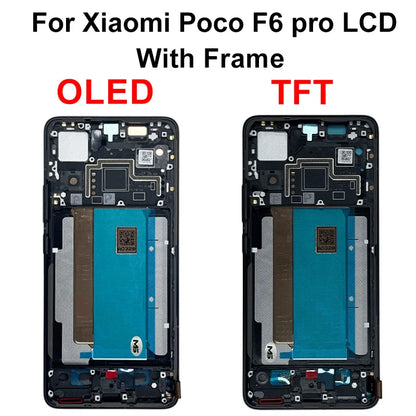 Display OLED da 6,67" per Xiaomi Poco F6 LCD 24069PC21G, schermo touch e digitalizzatore per Poco F6 Pro LCD 23113RKC6G, ricambi di ricambio