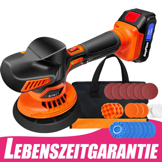 Lucidatrice per Auto Senza Fili, Lucidatrice per Auto a 6 Velocità Variabili 2800-5500RPM con 2 Batterie e Caricatore Rapido per Dettagli Auto e Rimozione Graffi