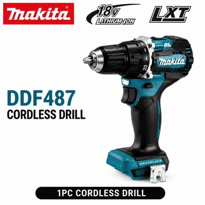 Trapano Avvitatore a Batteria Makita 18V LXT Brushless DDF487 10mm ad Alta Coppia + Batteria BL1860B BL1840 - Spedizione Veloce da Magazzino EU