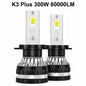 YHKOMS 300W 80000LM Faro Auto H4 H7 H1 LED H8 H9 H11 9005 9006 9012 4300K 5000K 6500K 8000K Luce Fendinebbia Auto 12V Lampadina LED