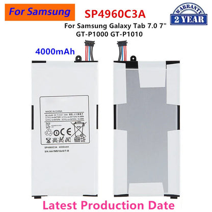 Nuovissima batteria di ricambio per Tablet SP4960C3A 4000mA per Samsung Galaxy Tab 7.0 7 "P1000 P1010 GT-P1000 GT-P1010
