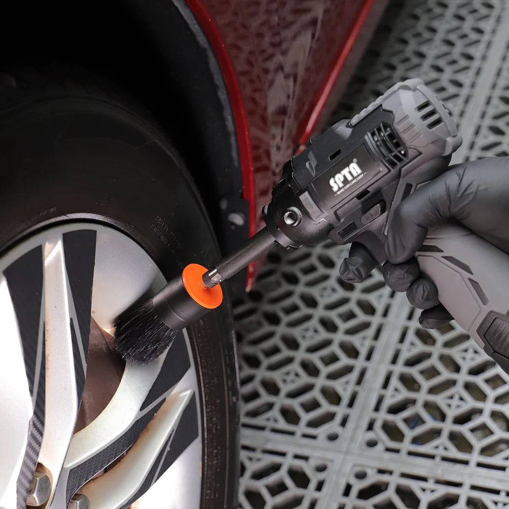 SPTA 5PCS Set di accessori per spazzole con setole miste Kit di pulizia per lavapavimenti per trapano a batteria