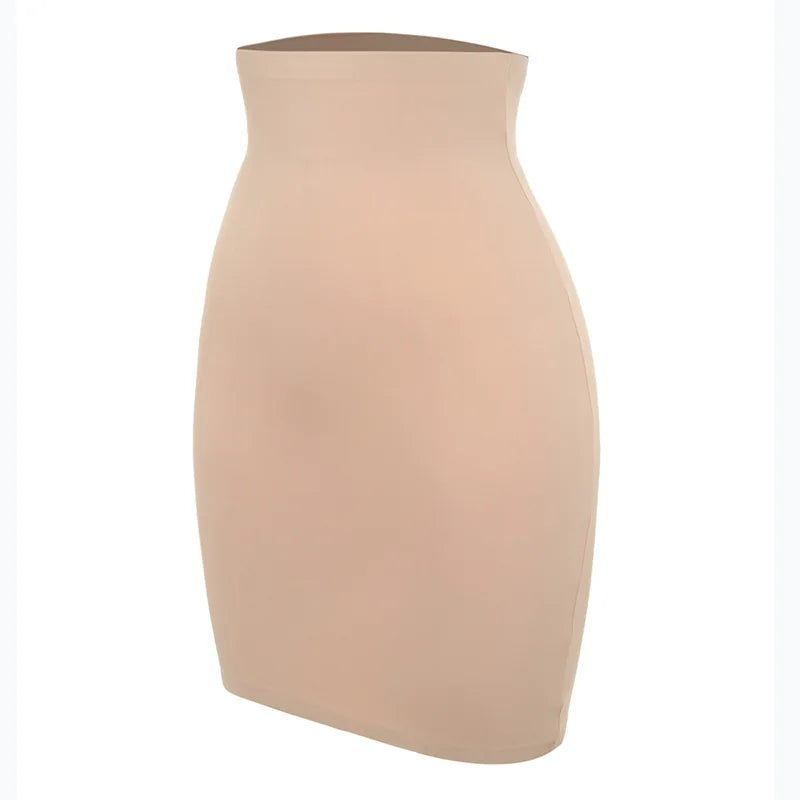 Sottogonna antiscivolo sopra il ginocchio Mezze sottoveste per abiti Shapewear Body Shaper Nuova gonna corta liscia per la biancheria intima con controllo della pancia
