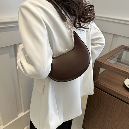 Borsa da Donna a Tracolla a Forma di Luna, Nuova Moda Lussuosa Borsa a Spalla Singola da Donna