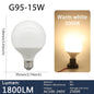 Confezione da 2 lampadine LED a globo con base E27 G80 G95 G125 10W 12W 18W 40 Watt Lampadine LED Edison equivalenti, bianco caldo 3000K 6000K Latte