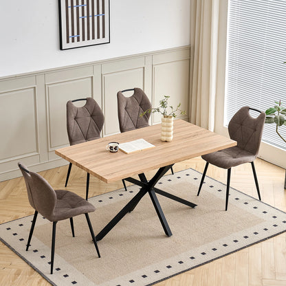 Sedia da pranzo moderna 2/4/6 pezzi, comode sedie imbottite con gambe in metallo per cucina/soggiorno/camera da letto