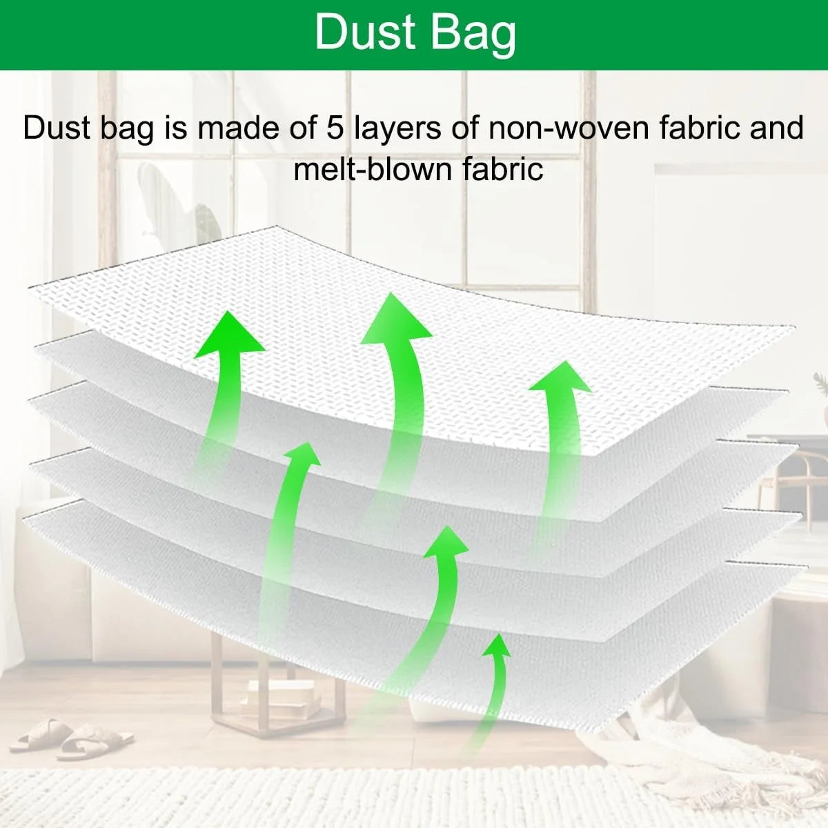 Per Vorwerk Kobold VK200 FP200 Sostituzione del sacchetto per la polvere, Filtri per sacchetti in tessuto per la pulizia della polvere Accessori di ricambio per aspirapolvere