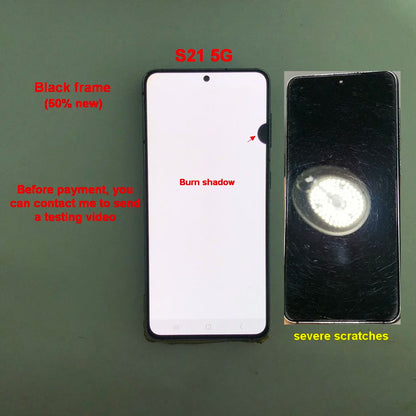 Display LCD Super AMOLED per Samsung S21 5G G990F G991F G991U G991B/DS, Schermo Touch Digitizer 6.2'' con Difetti, Ricambio Schermo