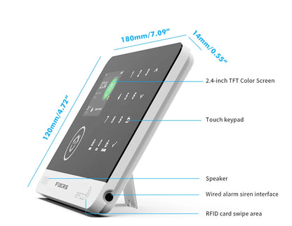FUERS Sistema di allarme Smart Home WIFI GSM Allarme di sicurezza Host Ant-furto con sensore di movimento porta Tuya Smart App controllo lavoro Alexa