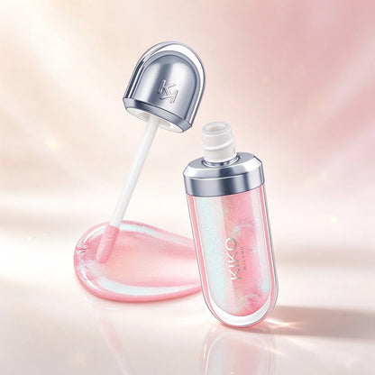 KIKO MILANO Nuovo Lucidalabbra Liquido Effetto Labbra Idratante 3D Trasparente ad Alta Lucentezza Lunga Durata con Texture Cremosa e Liscia