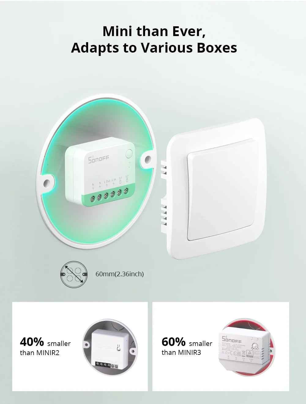 SONOFF MINI R4 Matter MINIR4M Matter Relè Sonoff Mini R4 Extreme Wifi Smart Switch Matter Alice Smart Home Control Alexa Google
