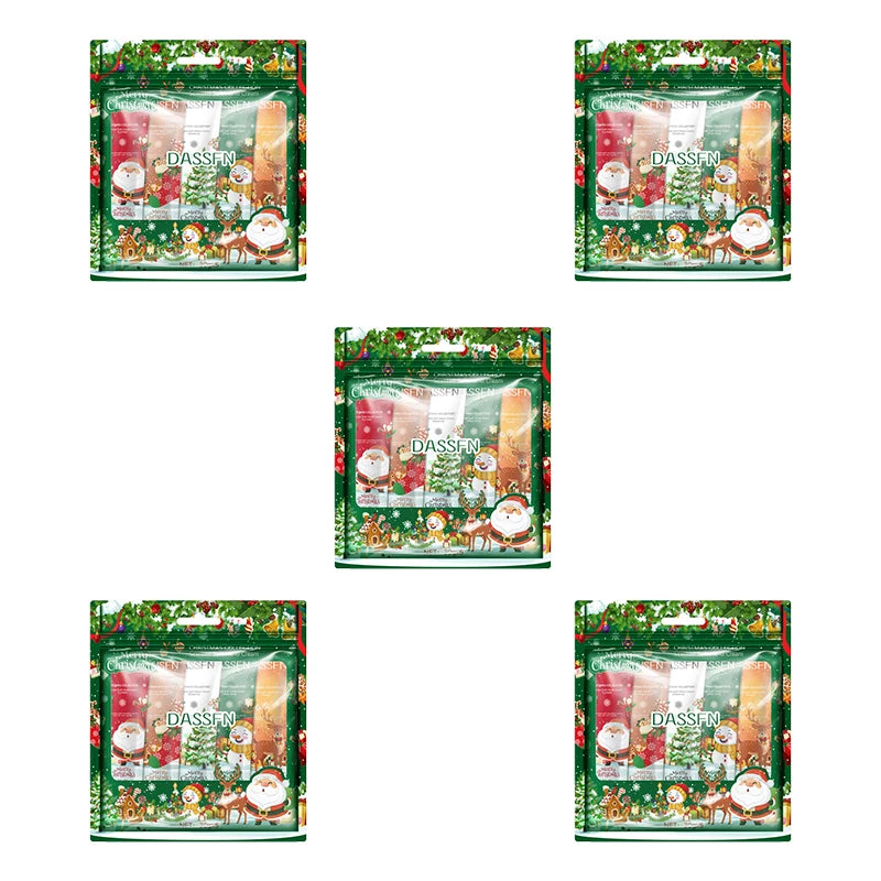Set di Creme per le Mani di Natale, Fragranze di Cocco, Litchi, Fiori e Frutta, Lozione Corpo Idratante Portatile per Autunno e Inverno, Regalo per le Feste, Novità