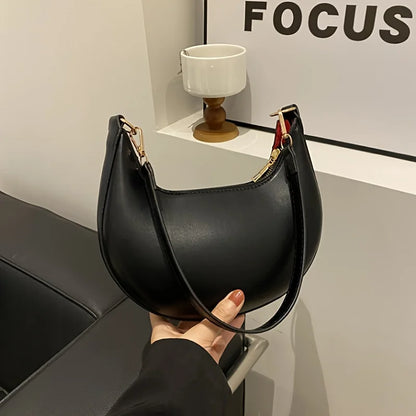Borsa da Donna a Tracolla a Forma di Luna, Nuova Moda Lussuosa Borsa a Spalla Singola da Donna