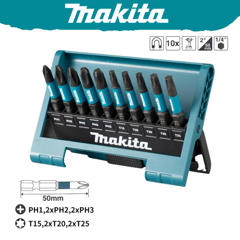 Makita B-55697 D-67527 D-72833 D-72861 Set di punte per cacciavite elettrico Attacchi per utensili elettrici con punte a esagono incassato
