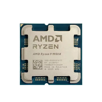 CPU Desktop AMD Ryzen 9 9950X 16-Core 32T 5.7GHz Max Boost 64MB L3 Cache Socket AM5 DDR5 170W TDP Serie 9000 Senza Ventola