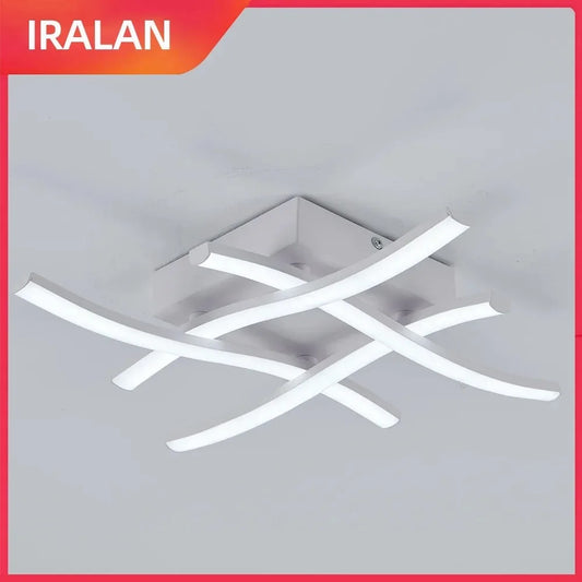 IRALAN Lampadario a LED a 3 Colori, Plafoniera a Montaggio Superficiale, Illuminazione per Camera da Letto e Sala da Pranzo, Apparecchio di Illuminazione Domestica a Risparmio Energetico