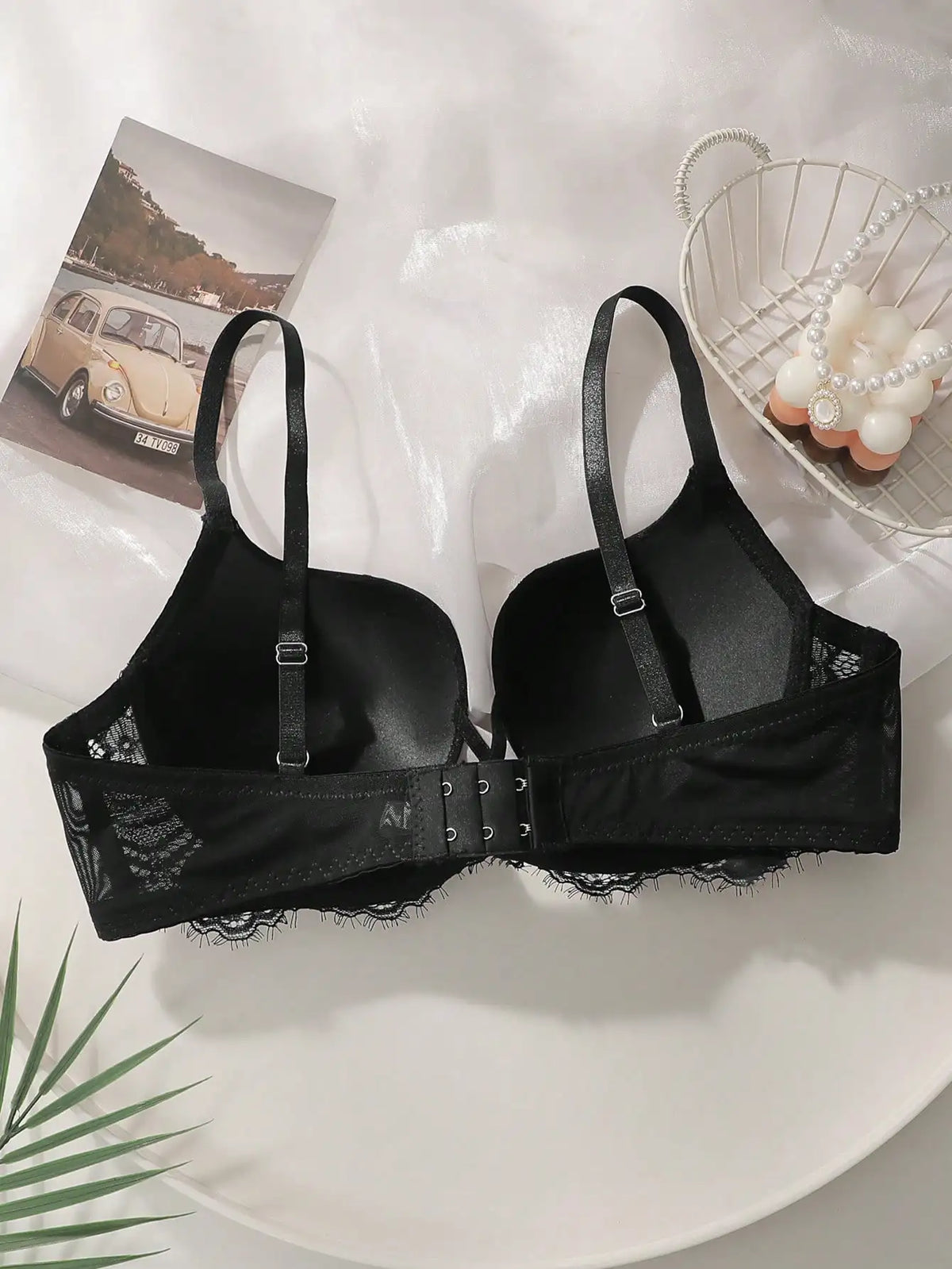 Reggiseno nero in pizzo a pois, stile elegante, biancheria intima da donna, lingerie sexy, modello L2699.