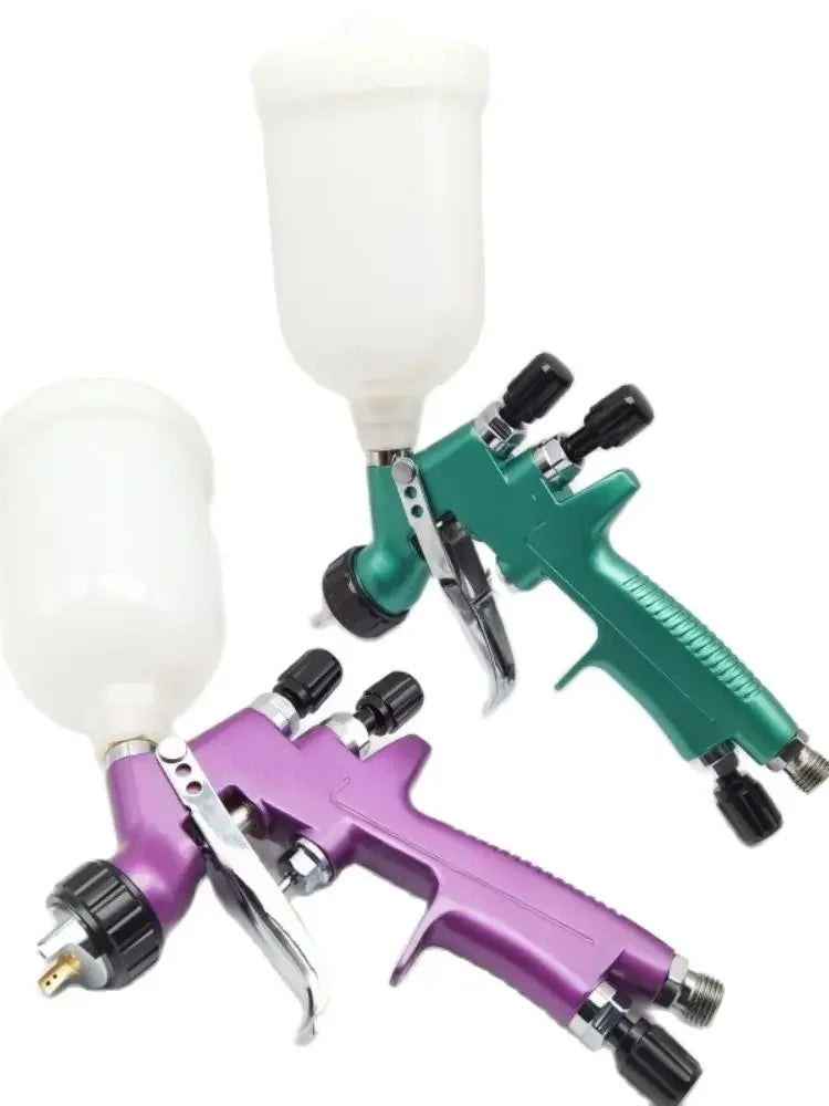 Mini pistola a spruzzo con ugello da 1.0/1.2MM con adattatore 250CC pistola per riparazione tazza di plastica aerografo per verniciatura auto per verniciatura auto