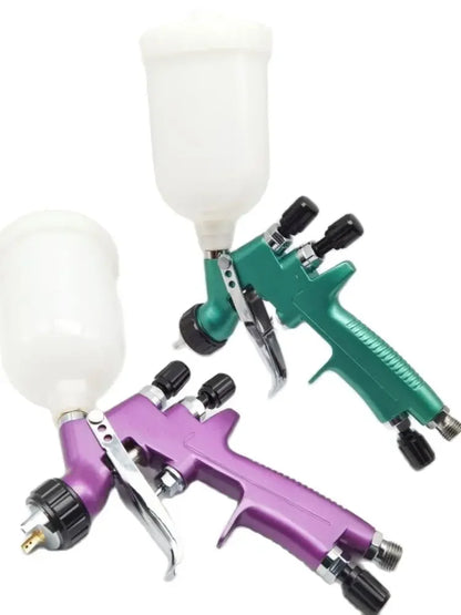 Mini pistola a spruzzo con ugello da 1.0/1.2MM con adattatore 250CC pistola per riparazione tazza di plastica aerografo per verniciatura auto per verniciatura auto