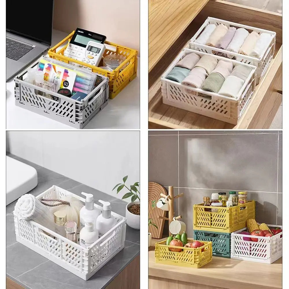 Cassa portaoggetti pieghevole pieghevole Cestini portaoggetti impilabili INS S/M/L Cancelleria in plastica Porta cosmetici Forniture per l'aula