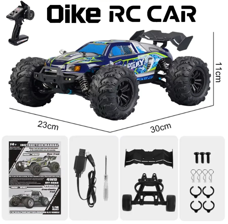 Auto radiocomandata Oike 4WD, fuoristrada 4x4, buggy ad alta velocità, camion super brushless, 50 o 80 km/h, auto da corsa con drift veloce, giocattolo, regalo