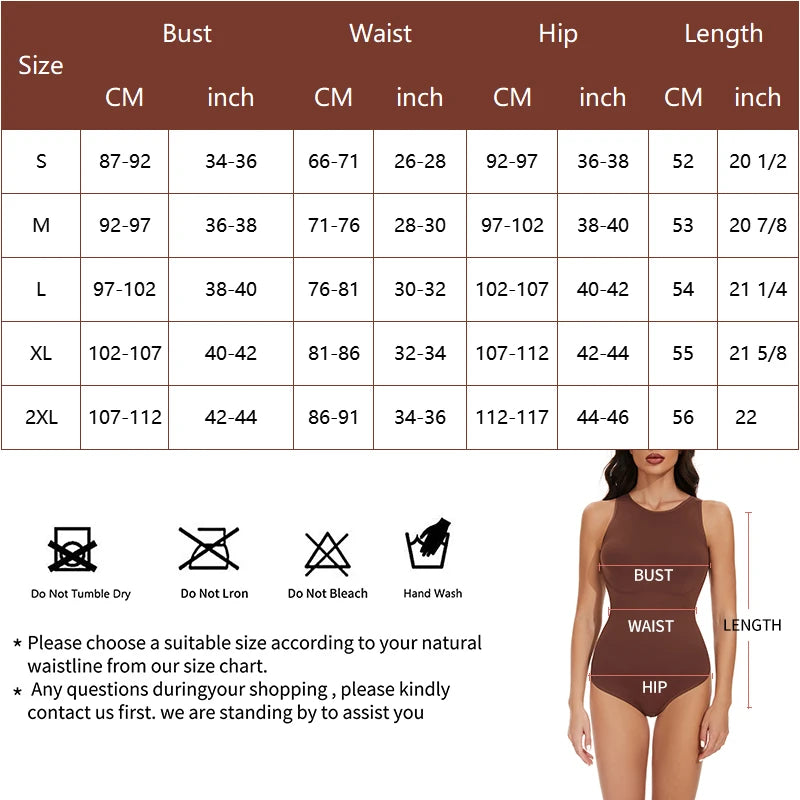 Perizoma Body per donna Tummy Control Shapewear Top Racerback Nuovo Body Modellante Collo alto Tuta Tuta