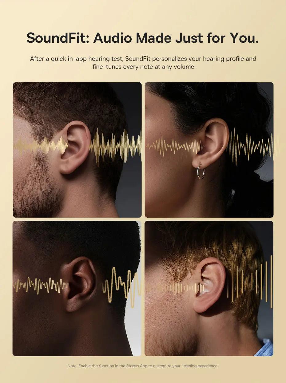 Cuffie Bluetooth Baseus Bowie MH1 con Cancellazione del Rumore 48dB, Hi-res LDAC, Cuffie Over-Ear, Auricolari Wireless