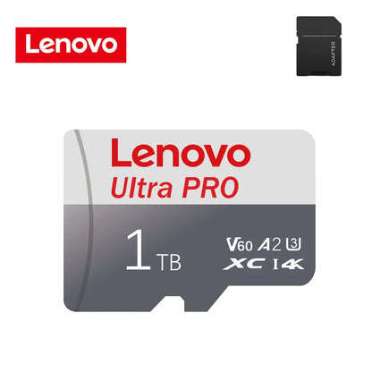 Scheda di memoria MicroSD ad alta velocità Lenovo, scheda TF, 1T, 128GB, 256GB, 512GB, classe A2, stabile, per registrazioni 4K, compatibile con DJI Pocket4 Action Cam.