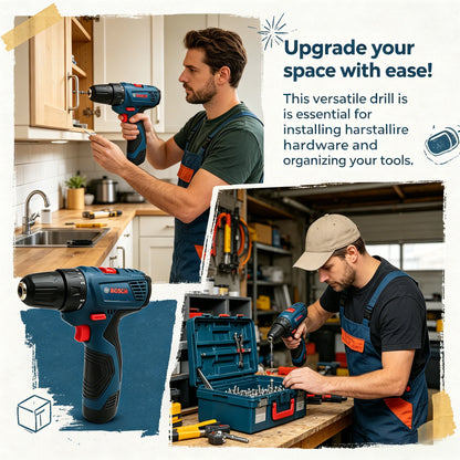 Trapano Elettrico Bosch Professional GSR120-LI 12V, Avvitatore a Batteria Multifunzione, Utensile Elettrico per Casa