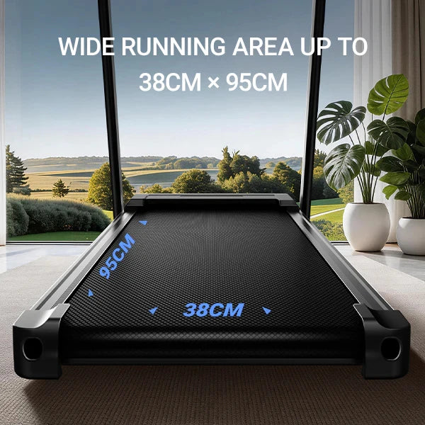 LONTEK SF20 Tapis roulant pieghevole con tre schermi più ampi e supporto, inclinazione del 15% e velocità massima di 12 km/h, 12 programmi preimpostati, capacità di carico di 180 kg