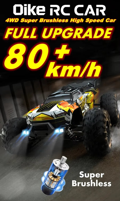 Auto radiocomandata Oike 4WD, fuoristrada 4x4, buggy ad alta velocità, camion super brushless, 50 o 80 km/h, auto da corsa con drift veloce, giocattolo, regalo