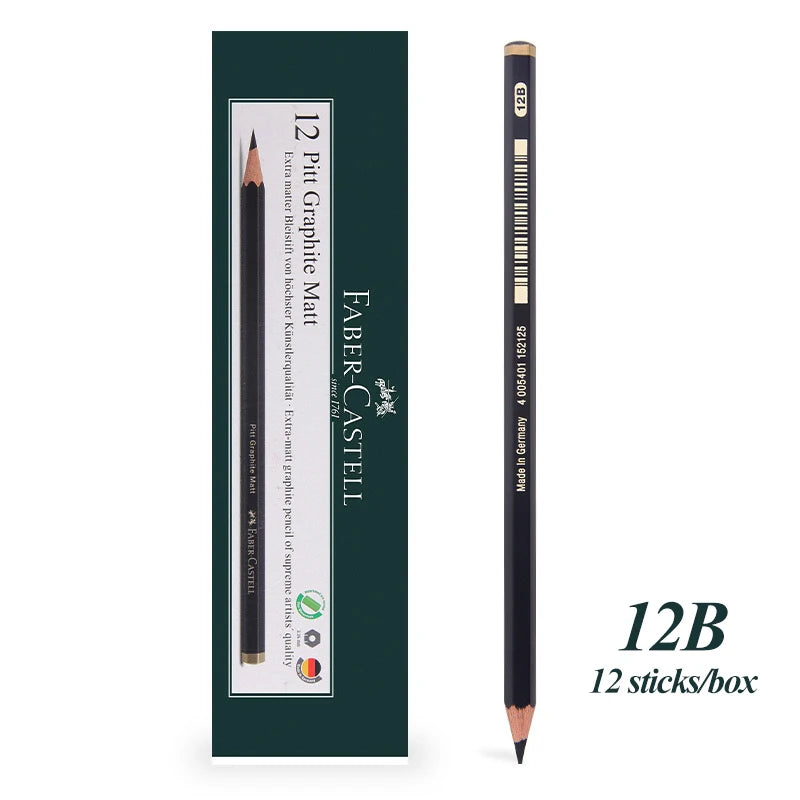 Faber-Castell 8/12pcs Set Matte Sketch Pencil Art Graphite per schizzo Black Lead Writing Drawing matite di grafite forniture