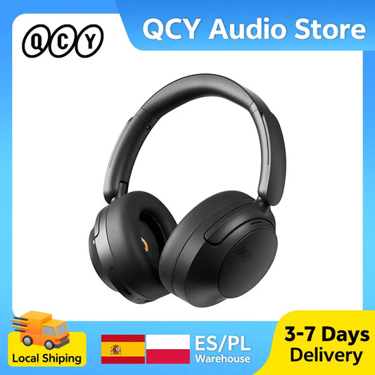 QCY H3S ANC Cuffie over Ear -56dB Cuffie con cancellazione del rumore Bluetooth 6.0 Auricolari audio spaziale LDAC ad alta risoluzione Doppio driver