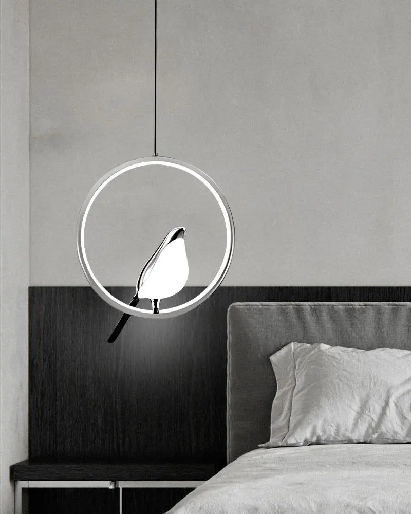 Lampade a sospensione a LED per uccelli gazza girevoli per interni per sala da pranzo AC85-265V Lampade a sospensione per camera da letto sospese con cavo da 1,5 m