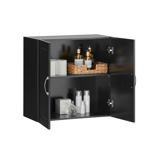 SoBuy FRG231-SCH Armadio sospeso Armadio da bagno con due ante Armadio da cucina Armadio medicinale Armadio Mobili da bagno