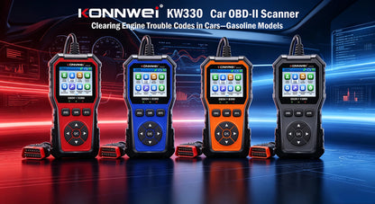 2026 KONNWEI KW330 Auto OBD2 Scanner di guasti Test della batteria del motore Codice di guasto Trasparente Dati in tempo reale Strumento di ispezione OBD professionale
