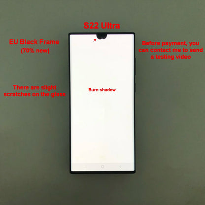Display Super AMOLED per Samsung Galaxy S22 Ultra LCD SM-S908 S908U S908E, Schermo Touch Digitizer di Ricambio con Difetti