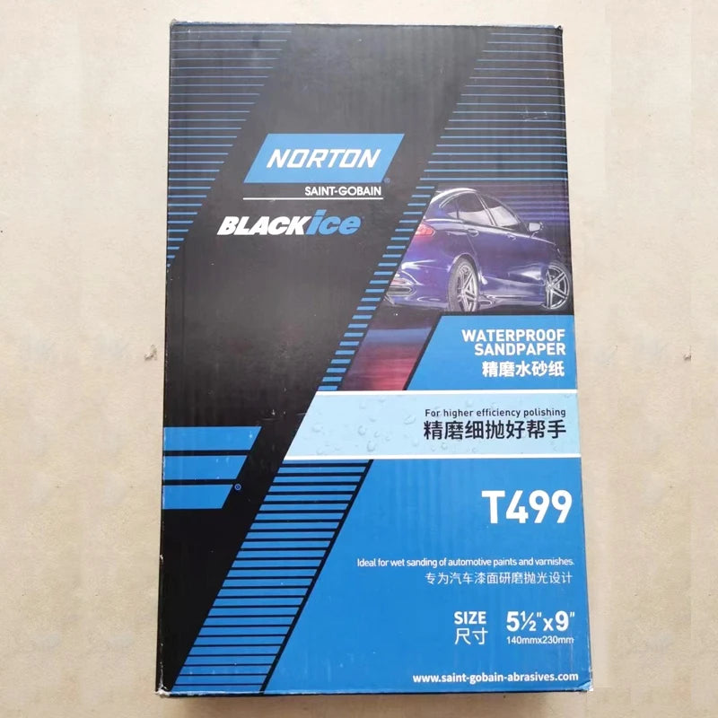 NORTON T499 Carta vetrata fine abrasiva ad acqua per lucidatura di finiture auto 1500/2000 Grinding a secco per graffi di bellezza