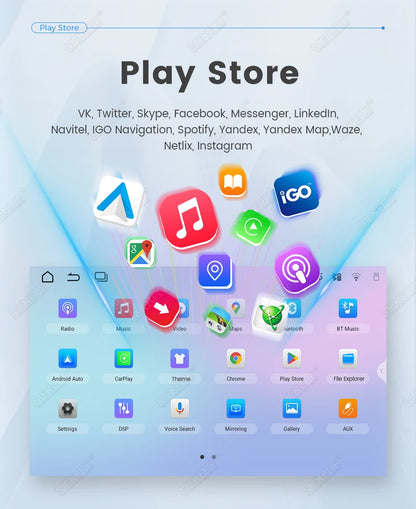 MEKEDE Autoradio universale da 7/9/10.1 pollici con CarPlay e Android Auto, navigatore GPS Android, lettore multimediale per Peugeot, VW, Nissan, Hyundai, Kia, Benz, Audi, BMW, con WiFi, touchscreen, autoradio, lettore video,