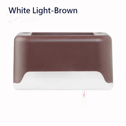 Lampada da gradino solare a LED bianca calda, luci da giardino per esterni, decorazione per balcone impermeabile, per recinzione per scale da patio