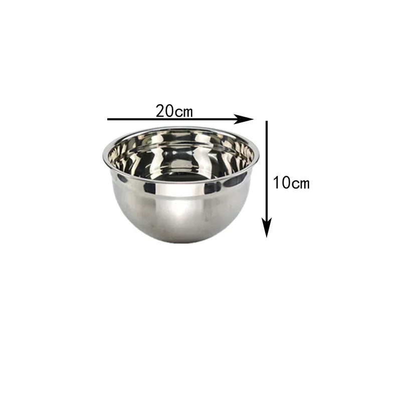 Ciotole per miscelazione in acciaio inossidabile (set da 7) Set di ciotole per insalata di frutta Set di ciotole per riporre utensili da cucina da cucina 18/20/22/24/26/28/30 cm