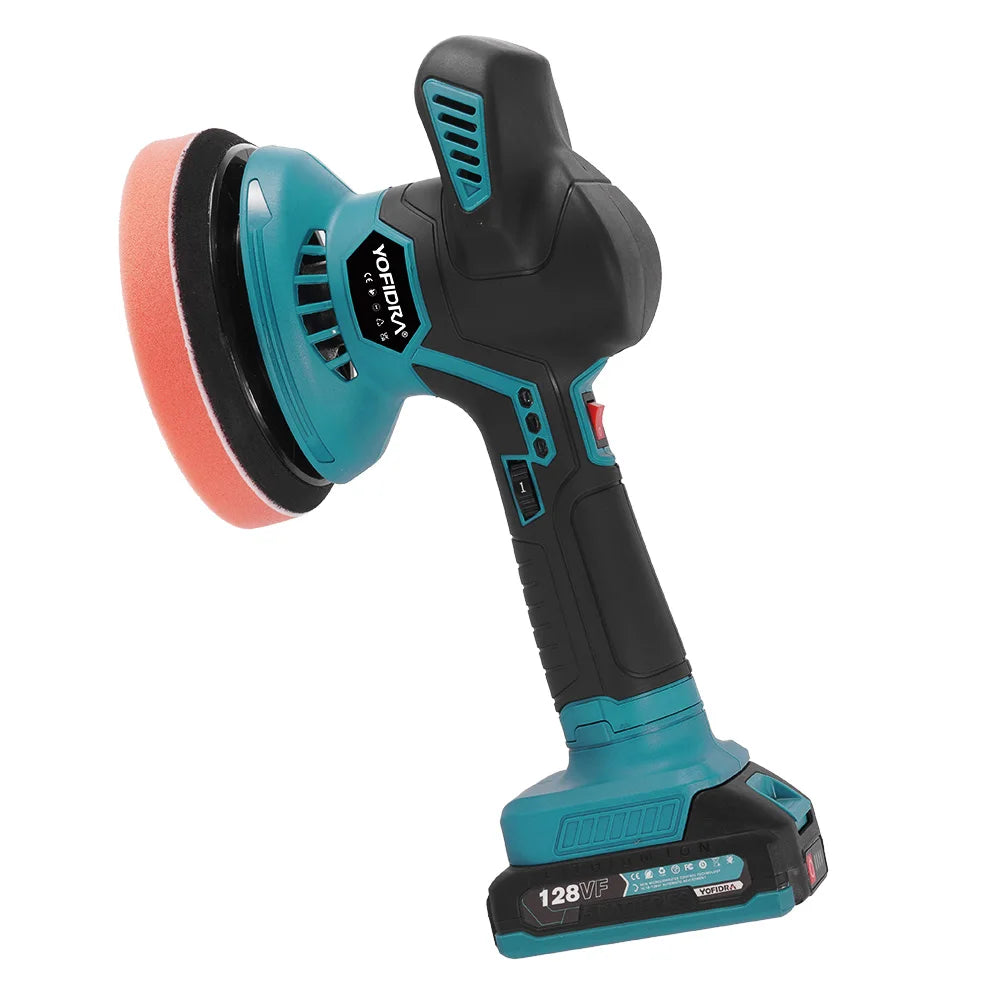 Lucidatrice elettrica per auto YOFIDRA 150MM 7000RPM, 6 velocità, senza fili, per lucidatura, levigatura e ceratura, compatibile con batteria Makita 18V.
