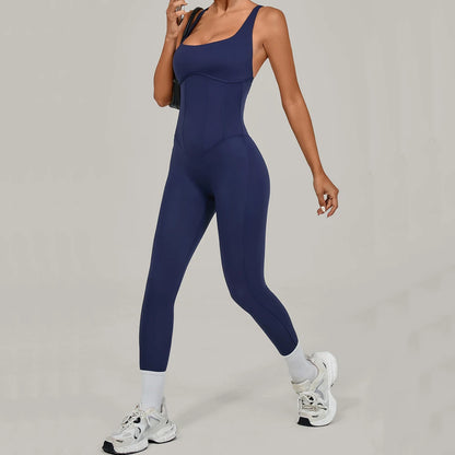 Regolabile Indietro Fitnes Donna Body Corsetto Yoga Set Push Up Palestra Tuta intera Tuta da allenamento Abbigliamento attivo femminile XP274