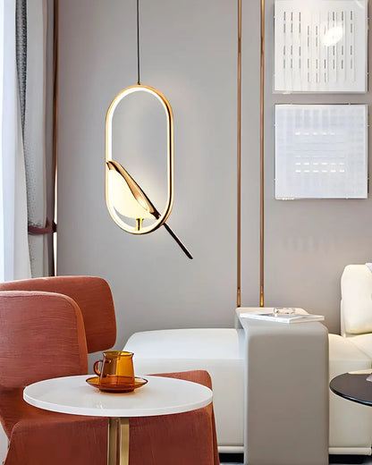 Lampadari a sospensione a LED per uccelli gazza girevoli per interni per lampade a sospensione a soffitto a linea regolabile da comodino per cucina e pranzo