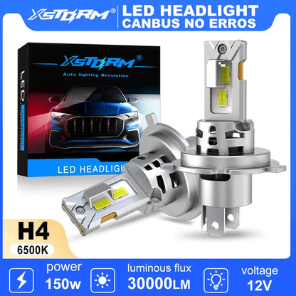XSTORM H4 HA CONDOTTO LA Luce Canbus 30000LM 150W Auto HA CONDOTTO il Faro 6500K Ad Alta Potenza Alto Basso Fascio Auto Lampadine Con Ventola Faro