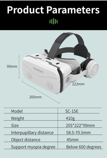 Occhiali per realtà virtuale VR Dispositivi per cuffie 3D Viar Occhiali per casco Lenti Smart per smartphone Telefono Cuffia mobile Realidade