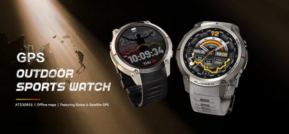 2026 NUOVO Smartwatch con Mappe Offline per Uomo, Display AMOLED HD da 1,43 Pollici, GPS Esterno Integrato, Bussola, Altimetro, Impermeabile 5ATM, Orologio Sportivo per Nuoto, Ciclismo e Corsa