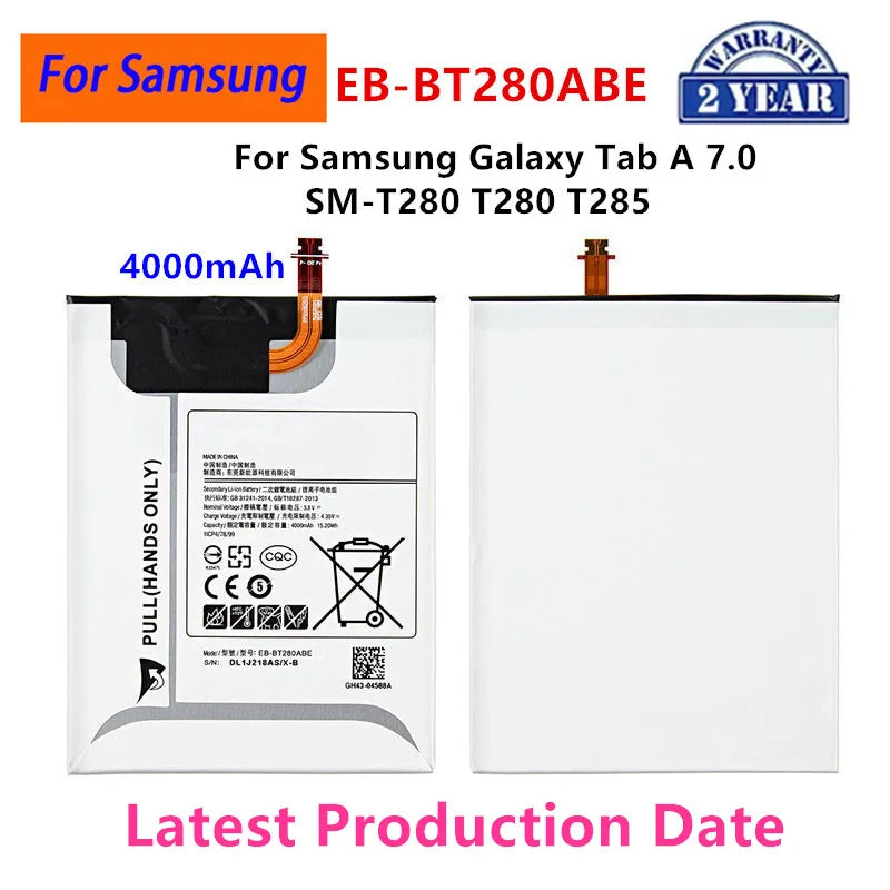 Nuovissima batteria da 4000 mAh per tablet EB-BT280ABE, compatibile con Samsung Galaxy Tab A 7.0 SM-T280 T280 T285